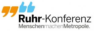 Logo mit dem Schriftzug "Ruhr-Konferent. Menschen machen Metropole."