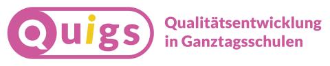 Wort-, Bildmarke mit dem Schriftzug "Quigs - Qualitätsentwicklung in Ganztagsschulen"