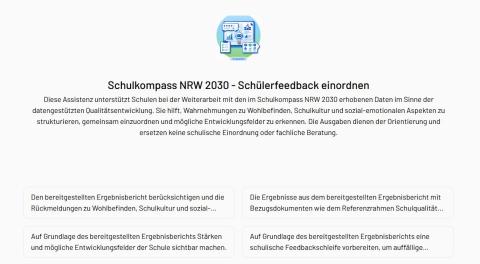 Screenshot: Startseite zum Schülerfeedback im Rahmen des Schulkompasses 2030
