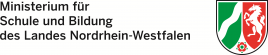 Absenderkennung mit dem Schriftzug "Ministerium für Schule und Bildung des Landes Nordrhein-Westfalen" sowie dem Landeswappen. 