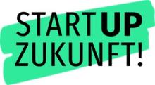 Logo mit dem Schriftzug "Startup Zukunft!"