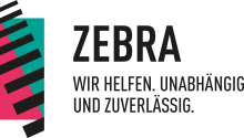 Logo von ZEBRA: "Wir helfen. Unabhängig und zuverlässig."