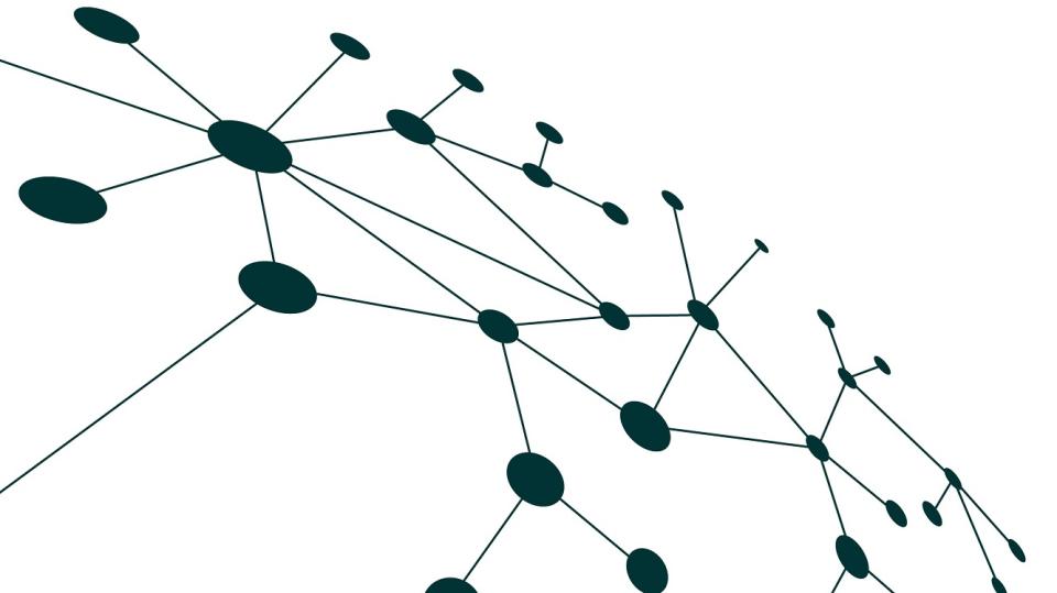 Grafische Darstellung eines Netzwerks mit Punkten, die durch Linien verbunden sind. Grafische Darstellung eines Netzwerks mit Punkten, die durch Linien verbunden sind.