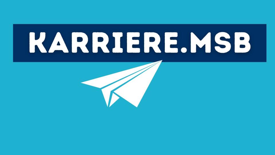 Ein Papierflieger im Comicstil zeigt in Richtung eines Textfeldes mit der Beschriftung "Karriere.MSB", Ein Papierflieger im Comicstil zeigt in Richtung eines Textfeldes mit der Beschriftung "Karriere.MSB",