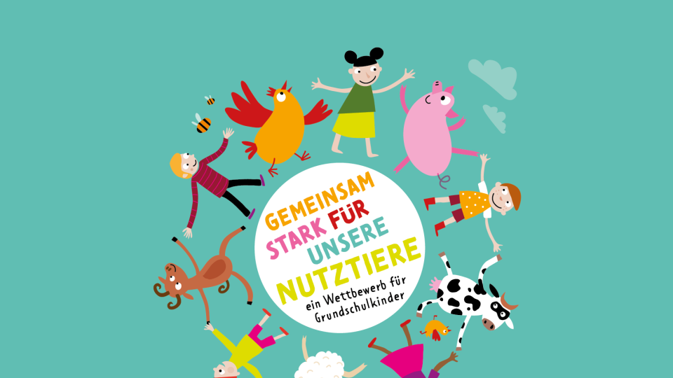 Kinder und Nutztiere tanzen Hand in Hand. Kinder und Nutztiere tanzen Hand in Hand.