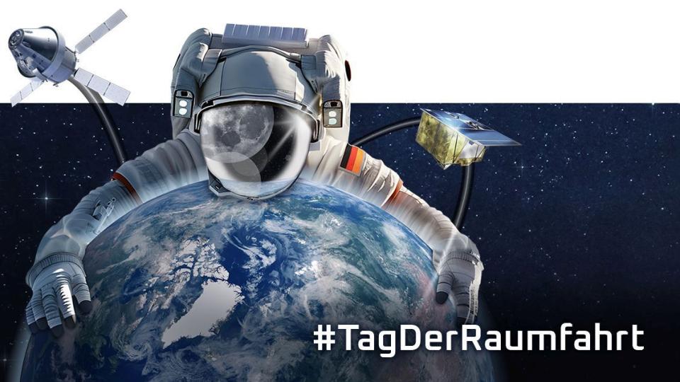 Ein Astronaut umarmt die Erde. Ein Astronaut umarmt die Erde.