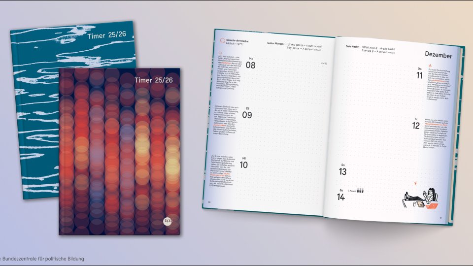 Den BpB-Timer gibt es als Soft- und Hardcover. Den BpB-Timer gibt es als Soft- und Hardcover.