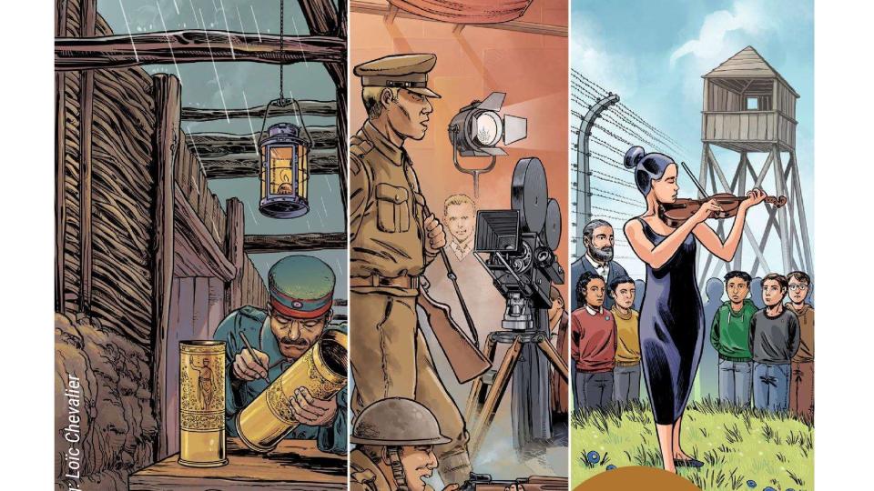 Malerei, Filme, Musik - auch Kunst findet ihren Platz im Krieg.