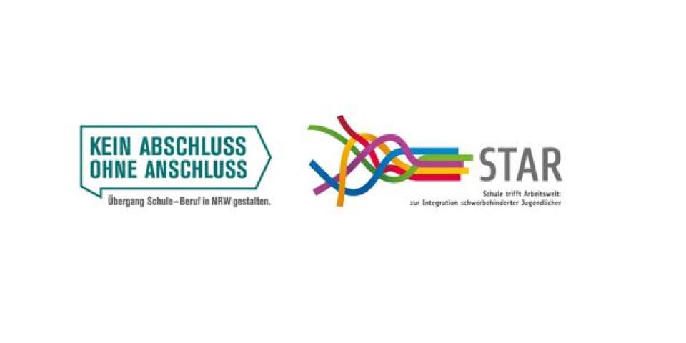 Logo mit dem Schriftzug "Kein Abschluss ohne Anschluss - STAR - Schule trifft Arbeitswelt"