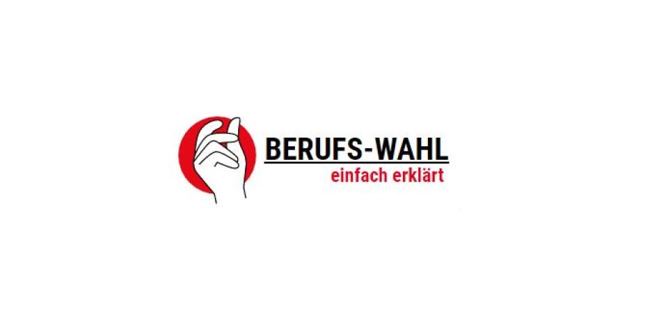 Logo mit dem Schriftzug "Berufs-Wahl einfach erklärt"