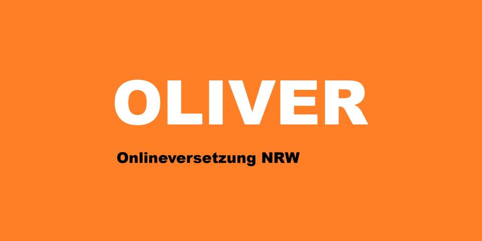 Schriftzug "OLIVER - Onlineversetzung NRW"