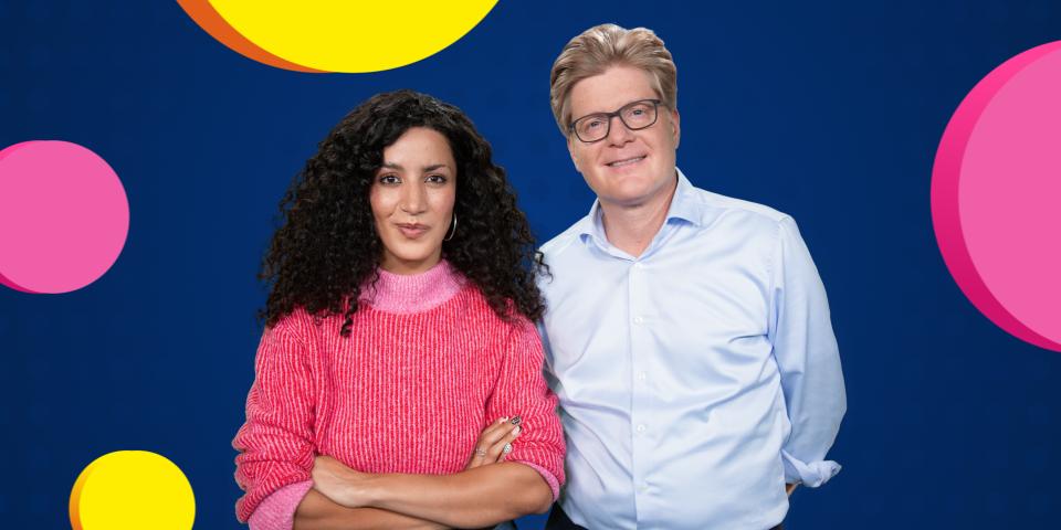 Paten des ARD-Jugendmedientags 2025 sind Paten sind diesmal Moderatorin Tessniem Kadiri und Stand-Up-Comedian Herr Schröder.