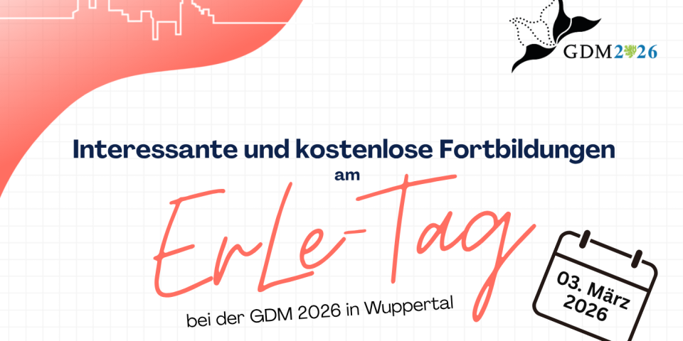 Die Gesellschaft für Mathematik organisiert im Rahmen des ErLe-Tags Angebote und Workshops für Erzieherinnen, Erzieher und Lehrkräfte.