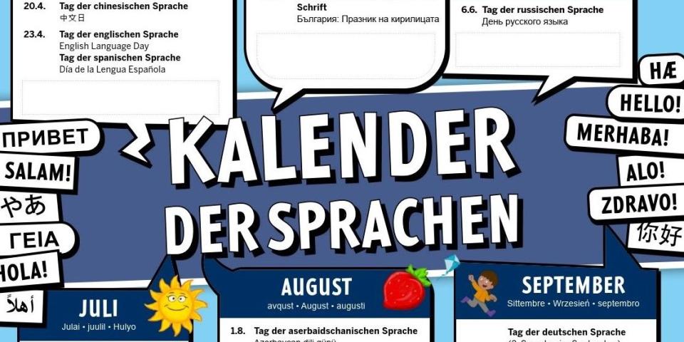 Der Kalender der Sprachen bietet eine Übersicht über viele Gedenktage, die sich auf Sprachen beziehen.