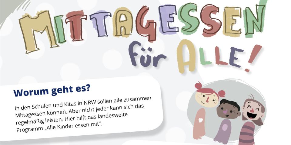 Plakat "Mittagessen für alle"
