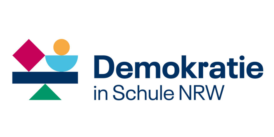 Logo mit dem Schriftzug "Demokratie in Schule"