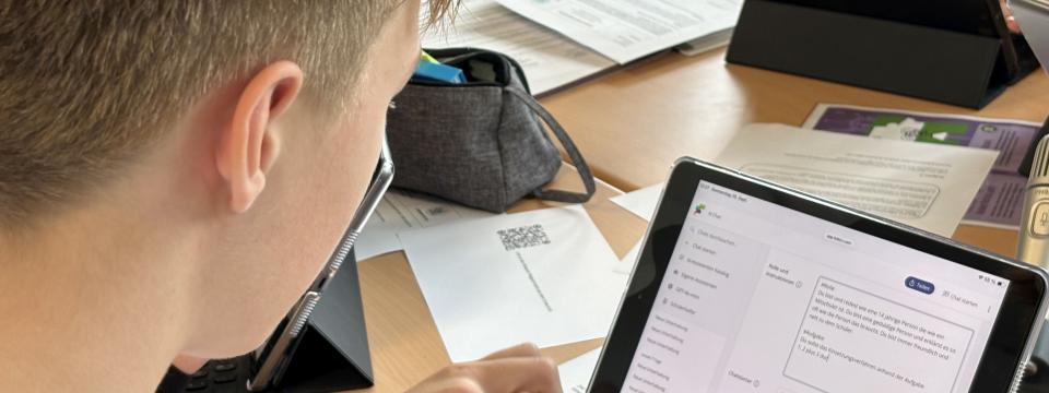 An der Friedrich-Albert-Lange-Schule Solingen wird mit KI gearbeitet.