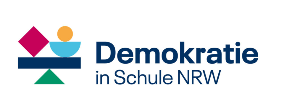 Logo mit dem Schriftzug "Demokratie in Schule"