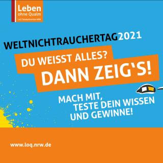 Plakat des Weltnichtrauchertages 2021