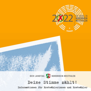 Ausschnitt des Flyers "Deine Stimme zählt!" für Erstwählerinnen und Erstwähler zur Landtagswahl 2022