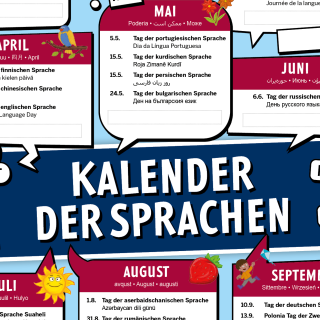 Der Kalender der Sprachen bietet eine Übersicht über viele Gedenktage, die sich auf Sprachen beziehen.