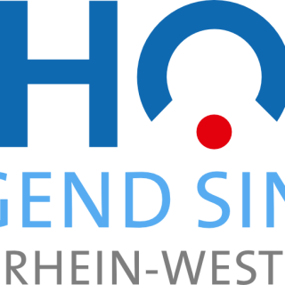 Logo mit dem Schriftzug "Chor - Jugend singt - Nordrhein-Westfalen"