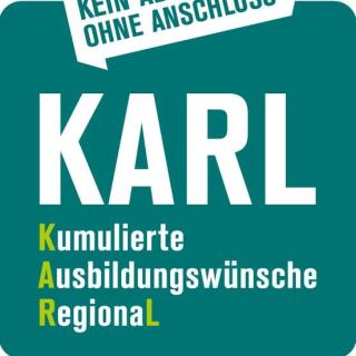 Logo mit dem Schriftzug "KARL - Kumulierte Ausbildungswünsche Regional"