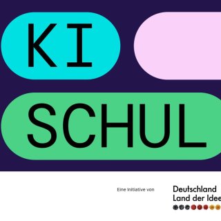 Plakat zum KI-Schulpreis, eine Initiative von "Deutschland - Land der Ideen"