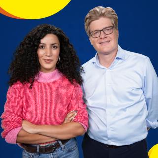 Paten des ARD-Jugendmedientags 2025 sind Paten sind diesmal Moderatorin Tessniem Kadiri und Stand-Up-Comedian Herr Schröder.