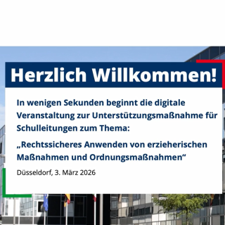 Standbild der Videoaufzeichnung der digitalen Veranstaltung rechtssichere Anwendung erzieherischer Maßnahmen
