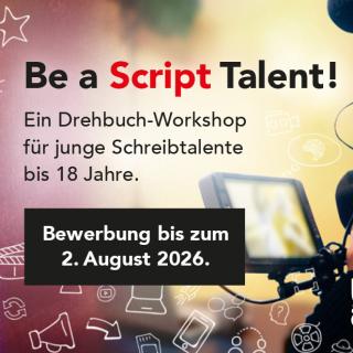 Der Drehbuch-Workshop des up-and-coming-Festivals richtet sich unter dem Motto "Be a Script Talent" an junge Schreibtalente.