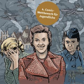 Plakat im Comicstil zum "4. Comic-Wettbewerb für Jugendliche"